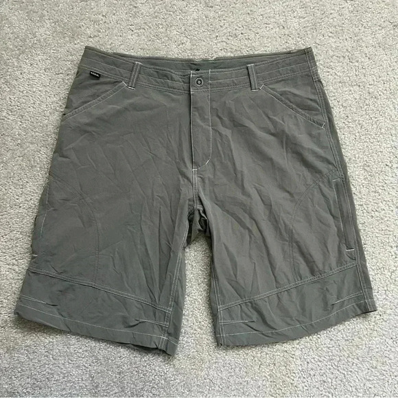 Kuhl Hiking Outdoor Active Shorts Men’s Size 38 12” Inseam Light Gray - Picture 1 of 16